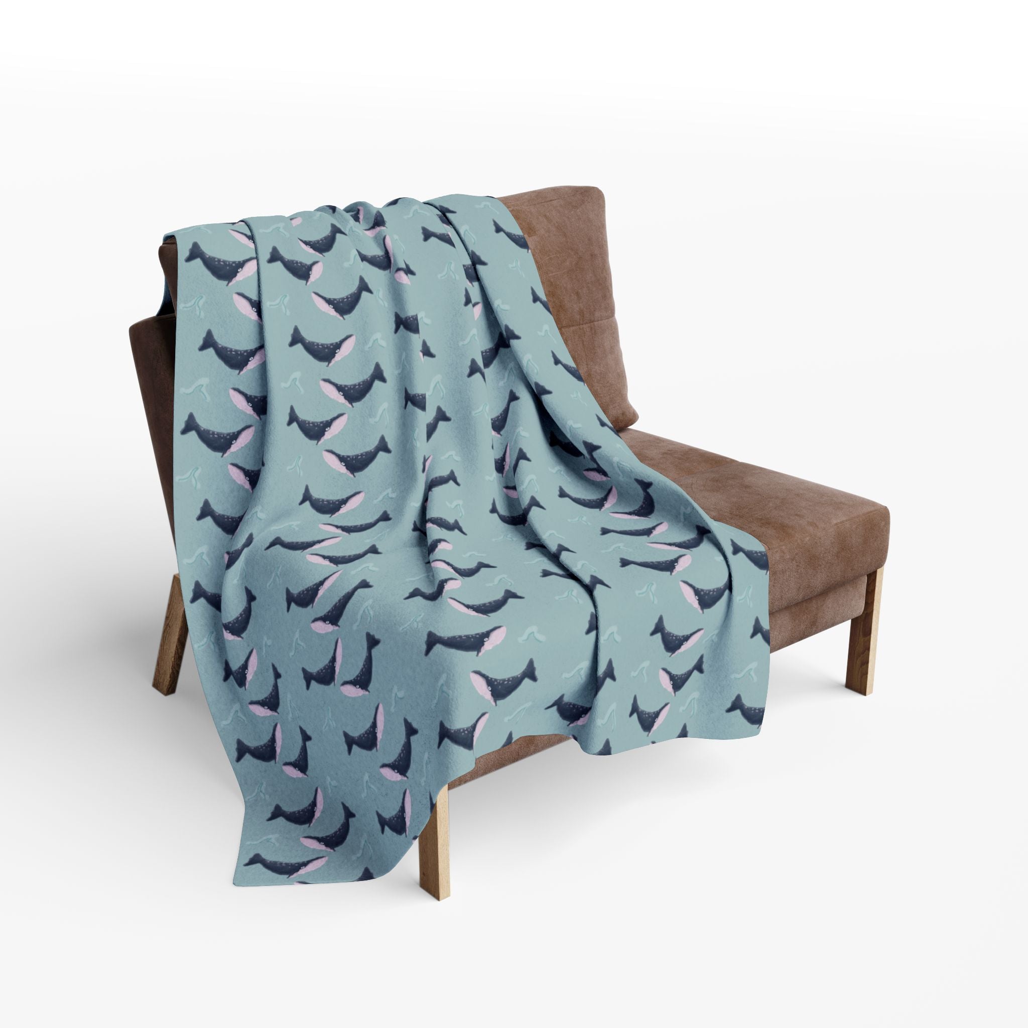 Whale Design- Fleece Blanket