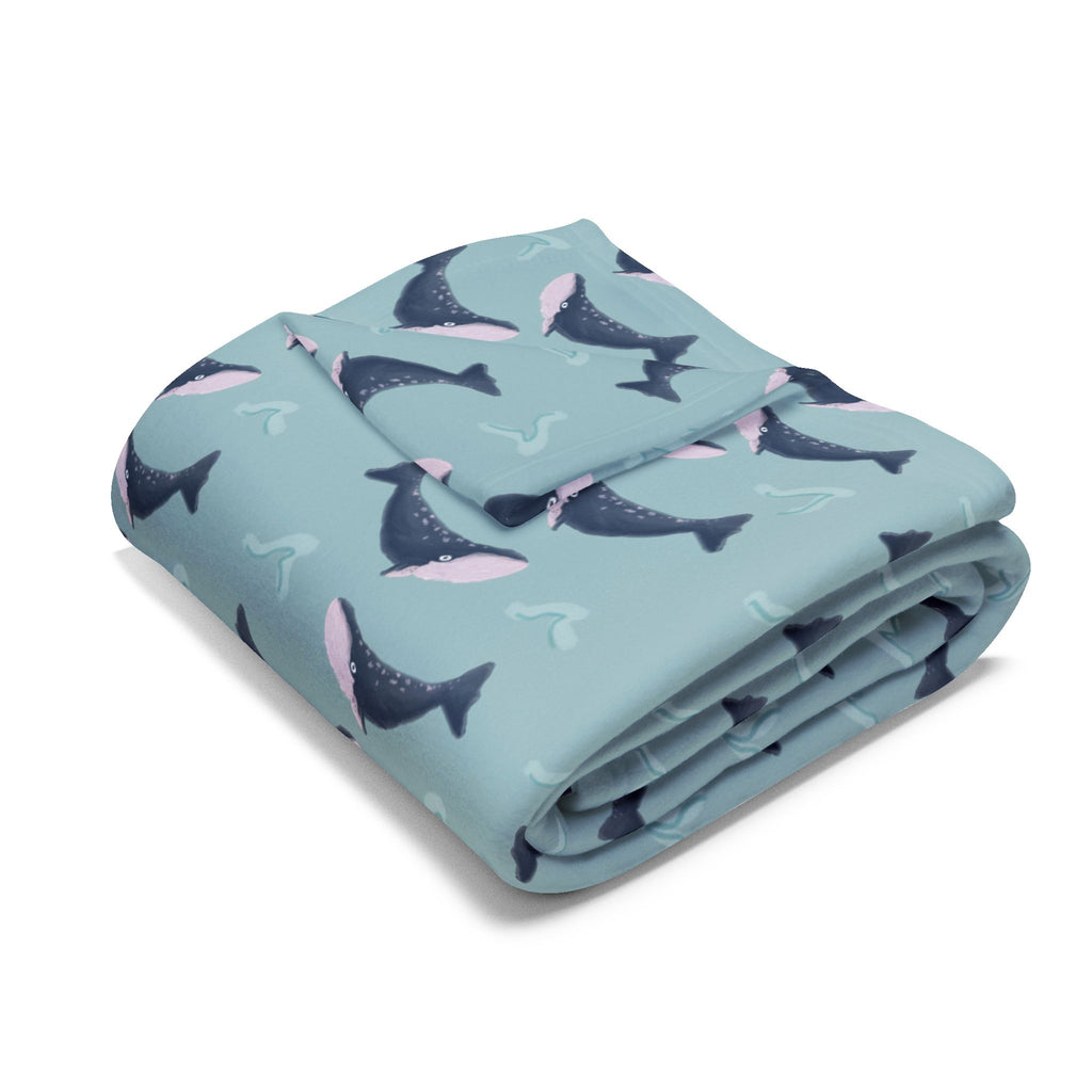 Whale Design- Fleece Blanket
