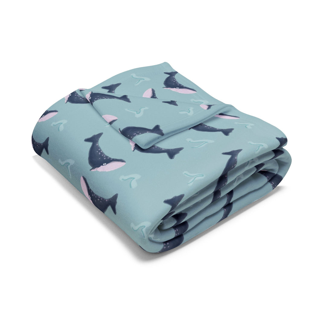 Whale Design- Fleece Blanket