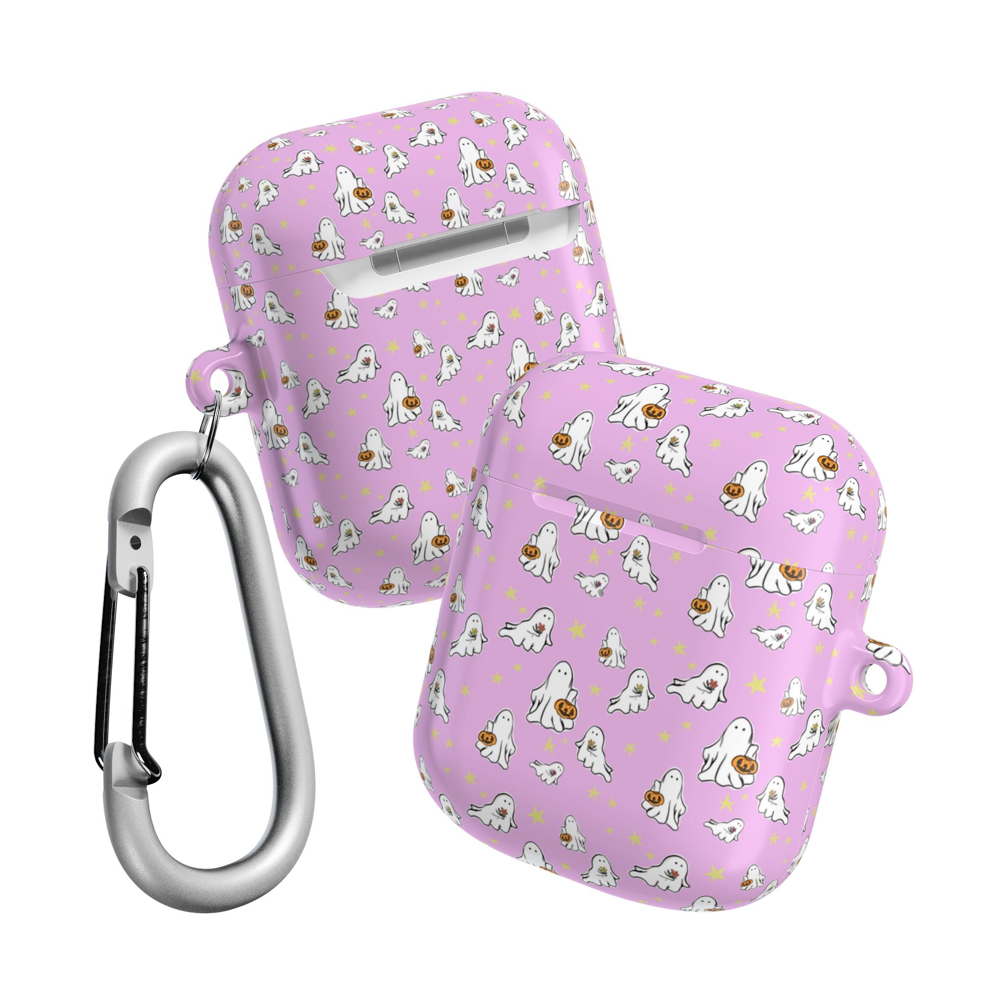 AirPod Cases with Pink Ghost Design