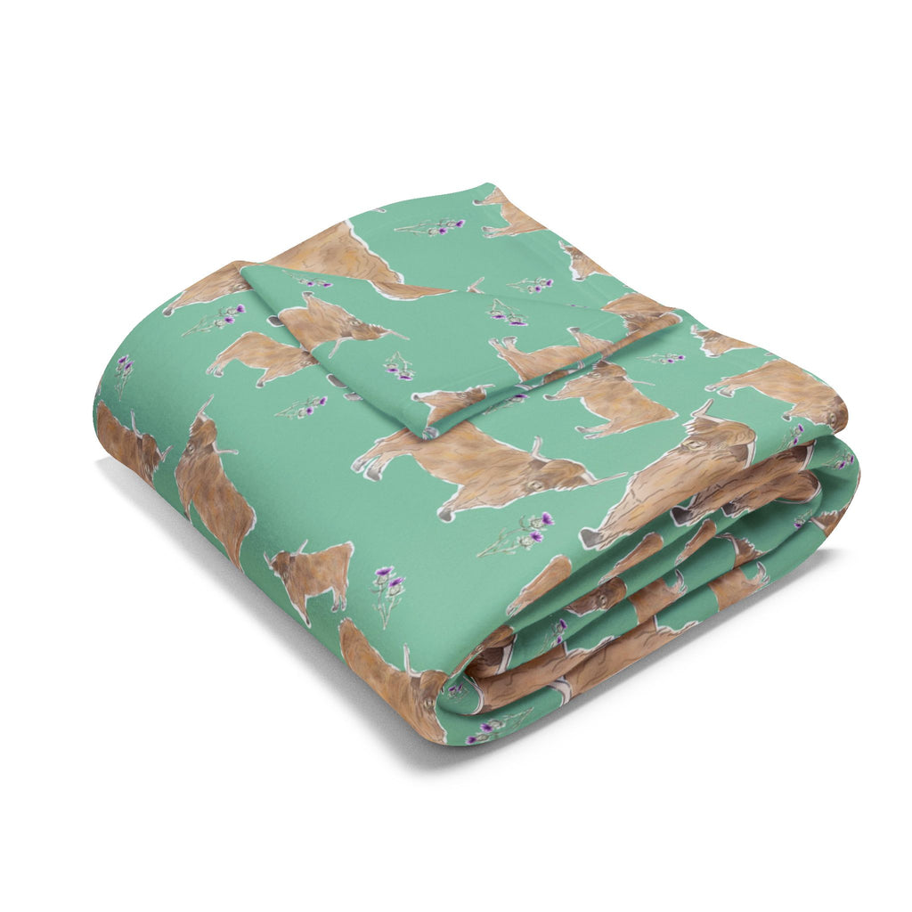 Highland Cow- Fleece Blanket