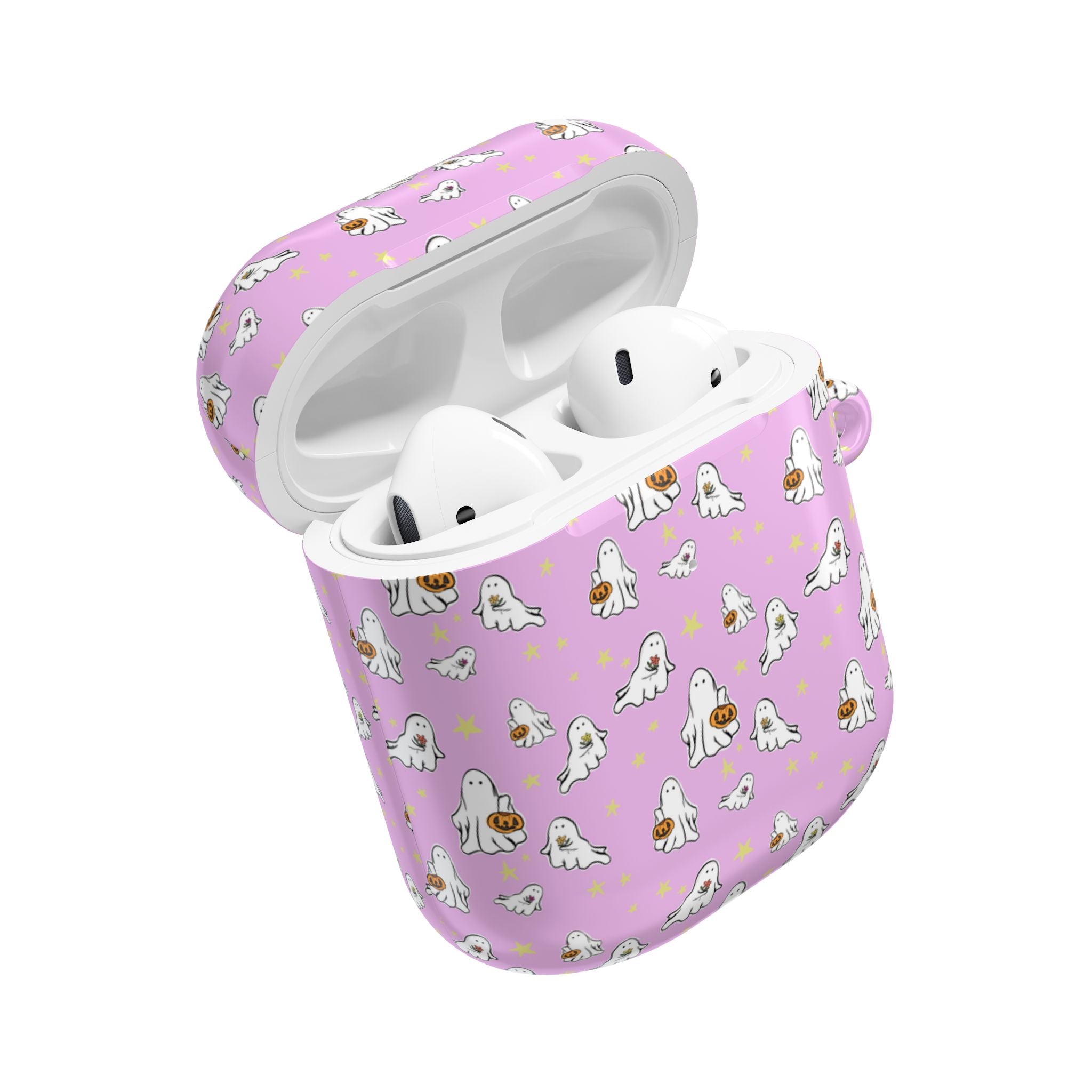 AirPod Cases with Pink Ghost Design