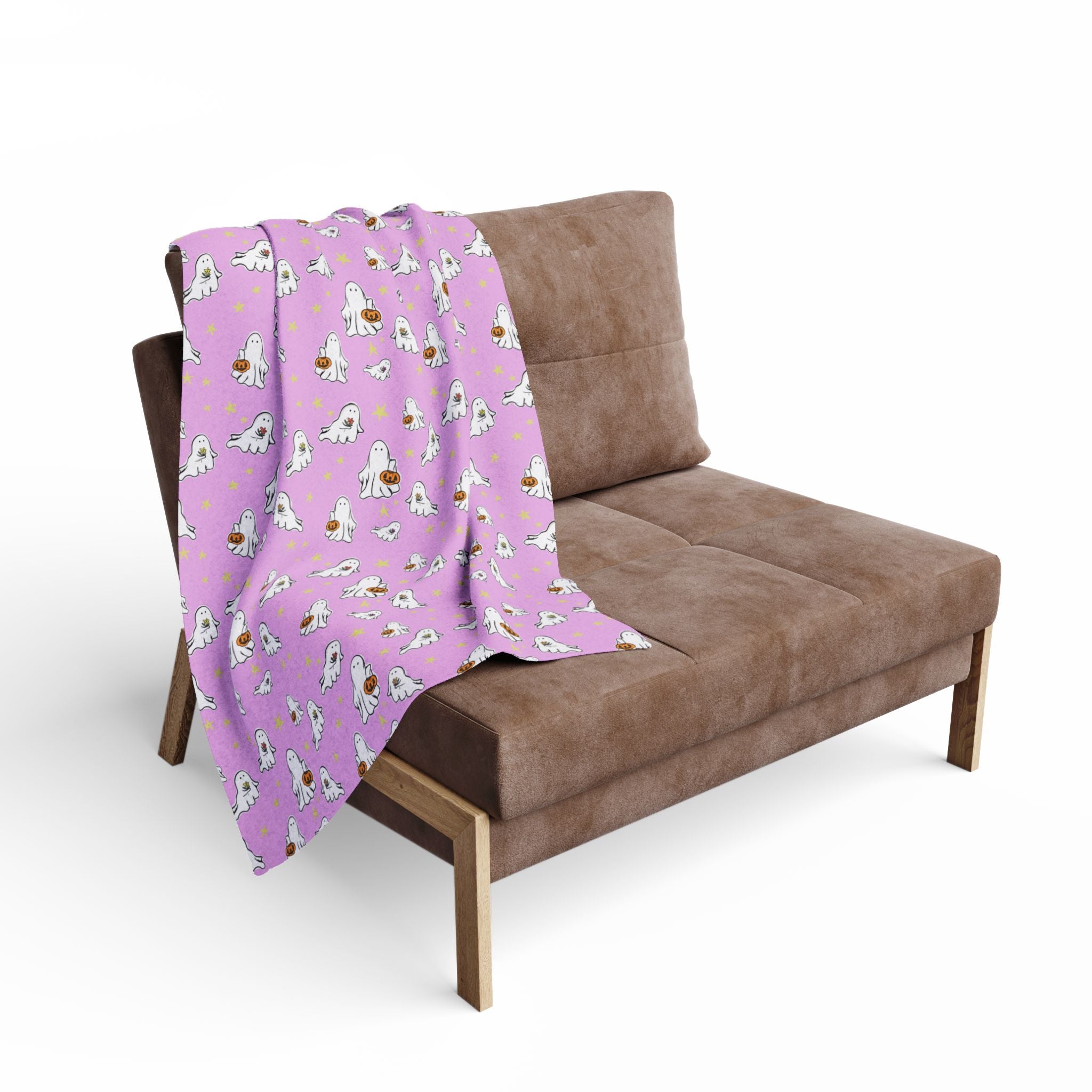 Fleece Blanket Pink Ghost Design