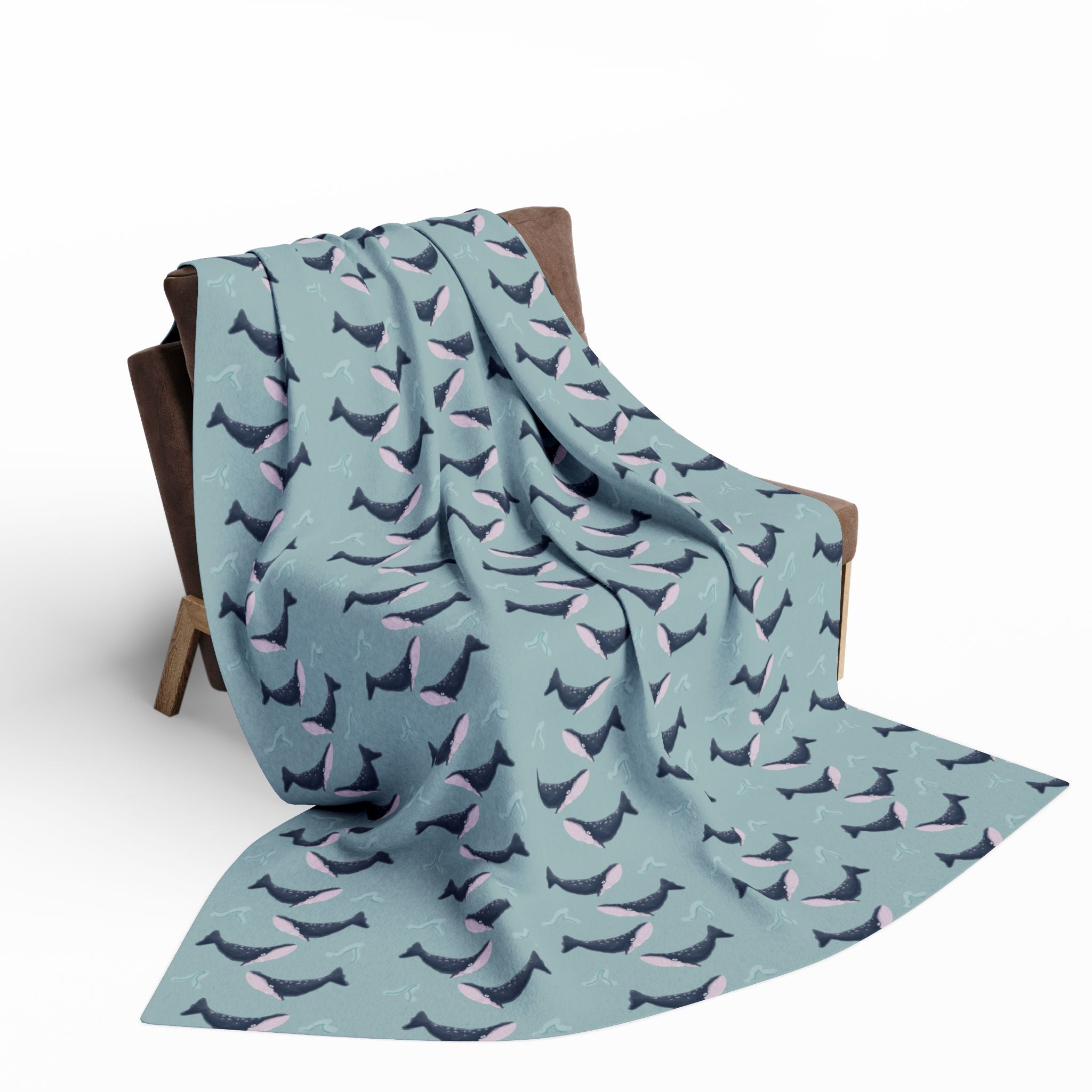 Whale Design- Fleece Blanket