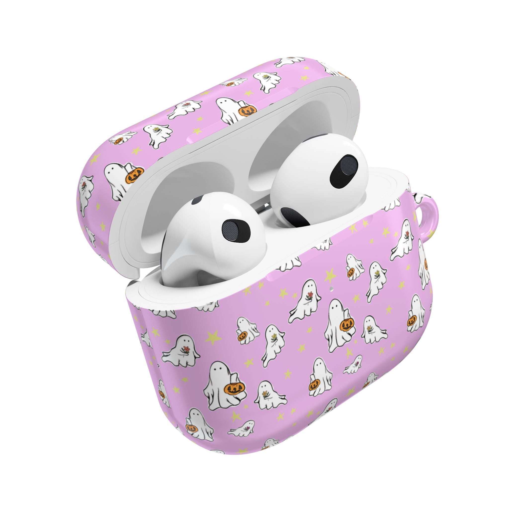 AirPod Cases with Pink Ghost Design