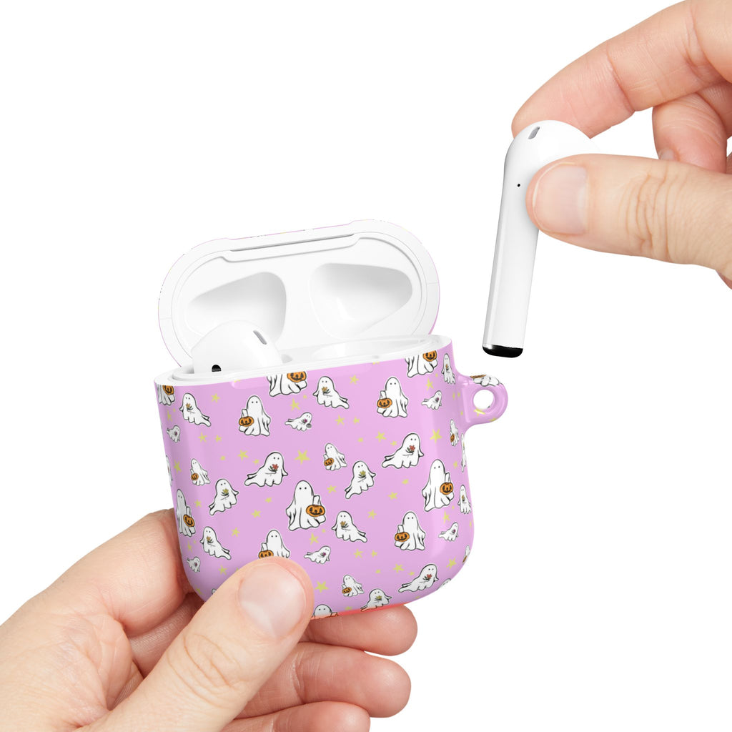 AirPod Cases with Pink Ghost Design