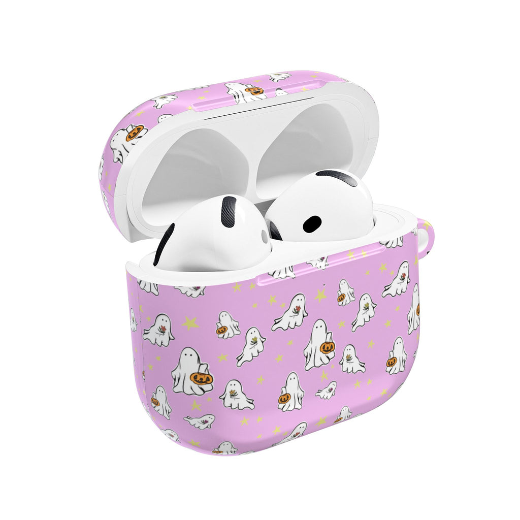 AirPod Cases with Pink Ghost Design